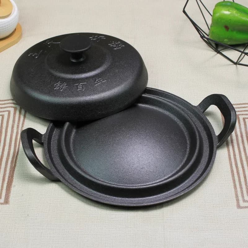 # Pentola Huang'er in ghisa, padella vecchio stile con pancake pieghevole, torta per friggere, pentola per pancake, pancake addensato po