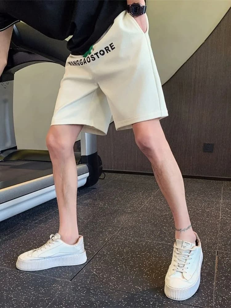 Heavyweight Sport Shorts Men's Summer Casual Loose Fit Straight Leg Thin Material Comfortable Breathable Youthful Style
