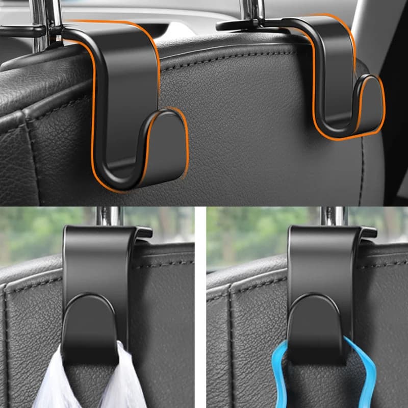 Ganci appendiabiti in ABS per poggiatesta auto, organizer per sedile posteriore, clip di fissaggio, ganci per auto, accessori interni per l'organizzazione dell'auto