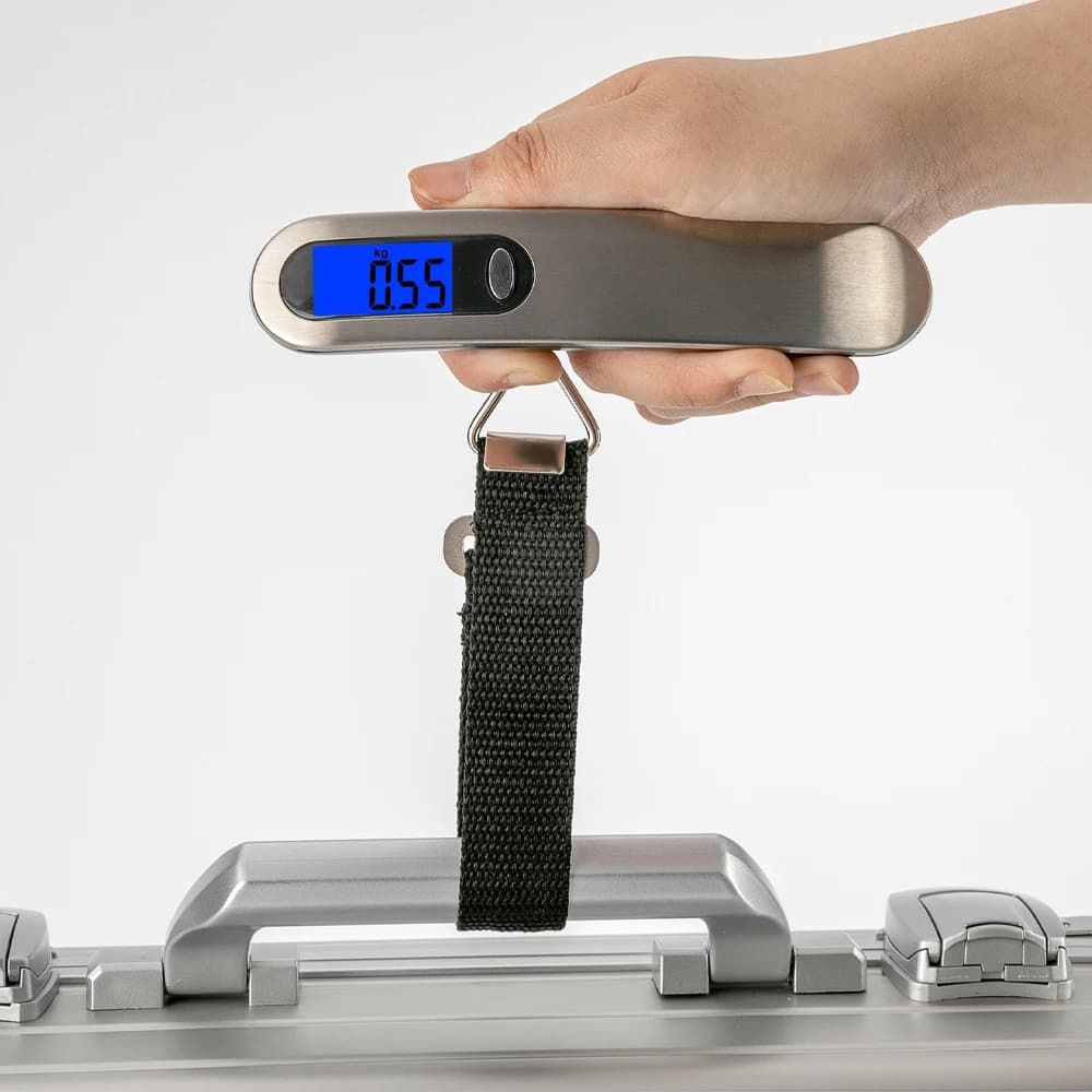 Bilancia portatile Display LCD digitale 110lb/50kg Bagagli elettronici Appesi Valigia da viaggio Pesa Bagagli Bilancia da pesca