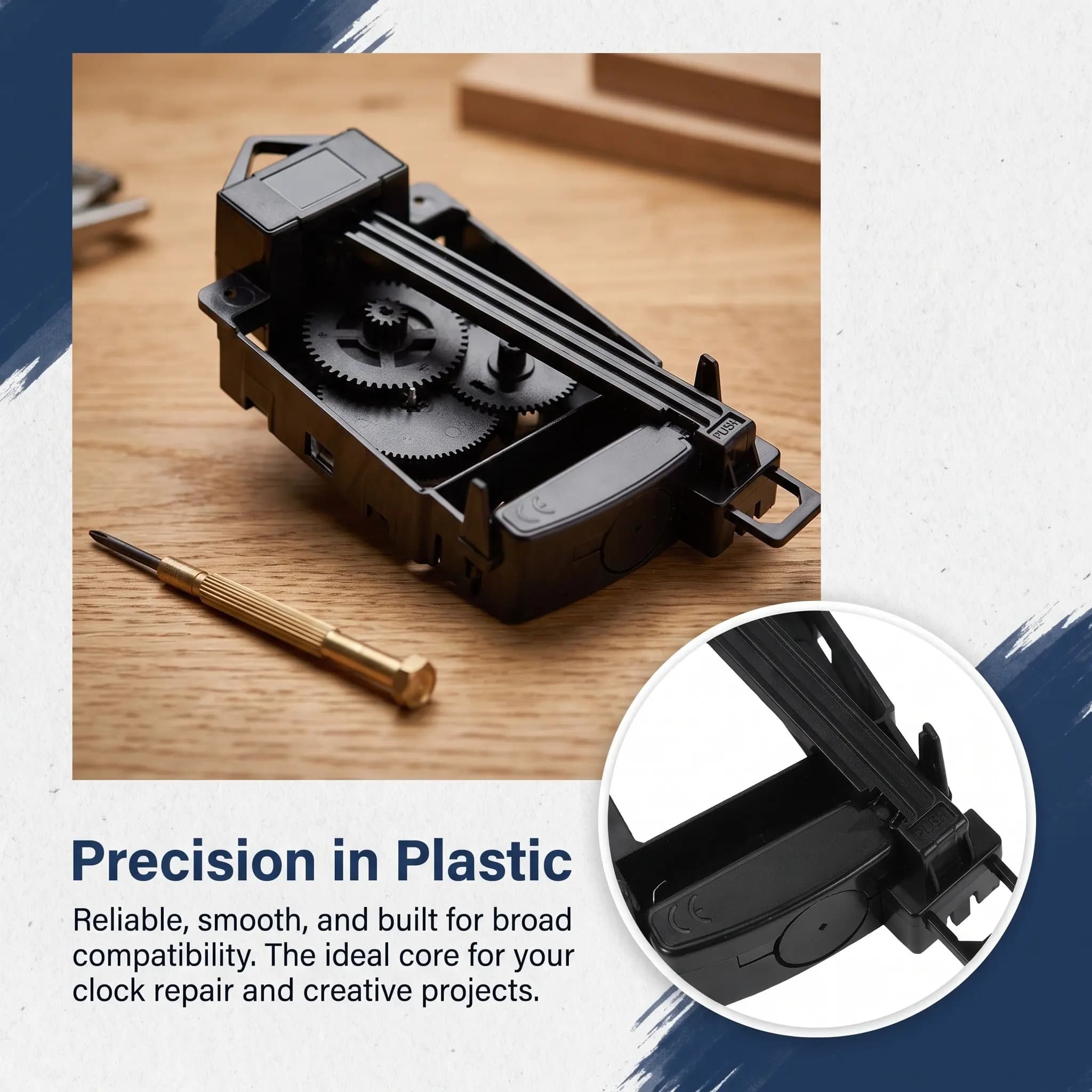 Pendulum Clock Swing Pendulum Drive Movement Case Quartz Drive Unit Robust Load Bearing Replacement Clock Mechanism Accessories