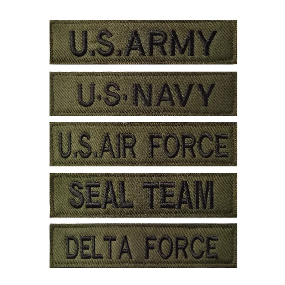 US Navy SEALs Patch per il petto Patch ricamata non finita Striscia di distintivo Adesivo in tessuto Gancio e anello per zaino