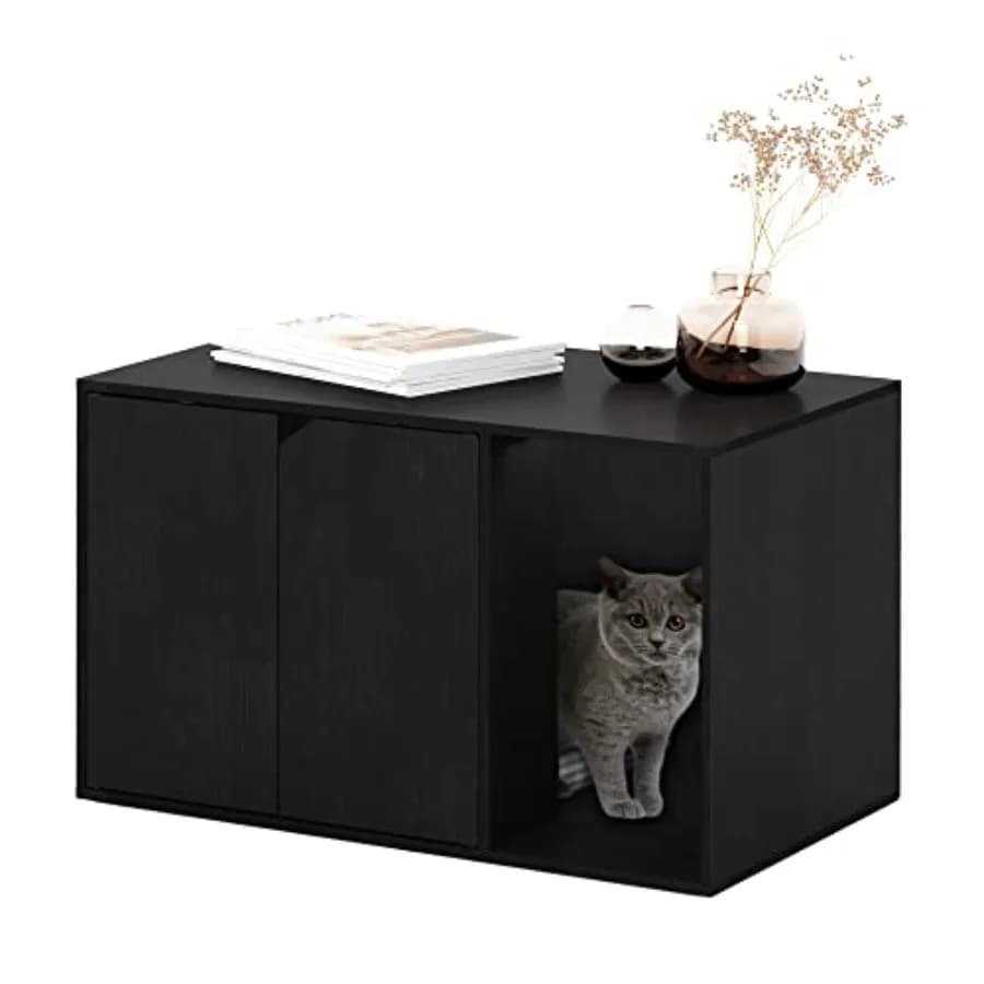 Peli Box Lettiera per Gatti in Plastica Bianca con Contenimento Odori e Design per la Privacy