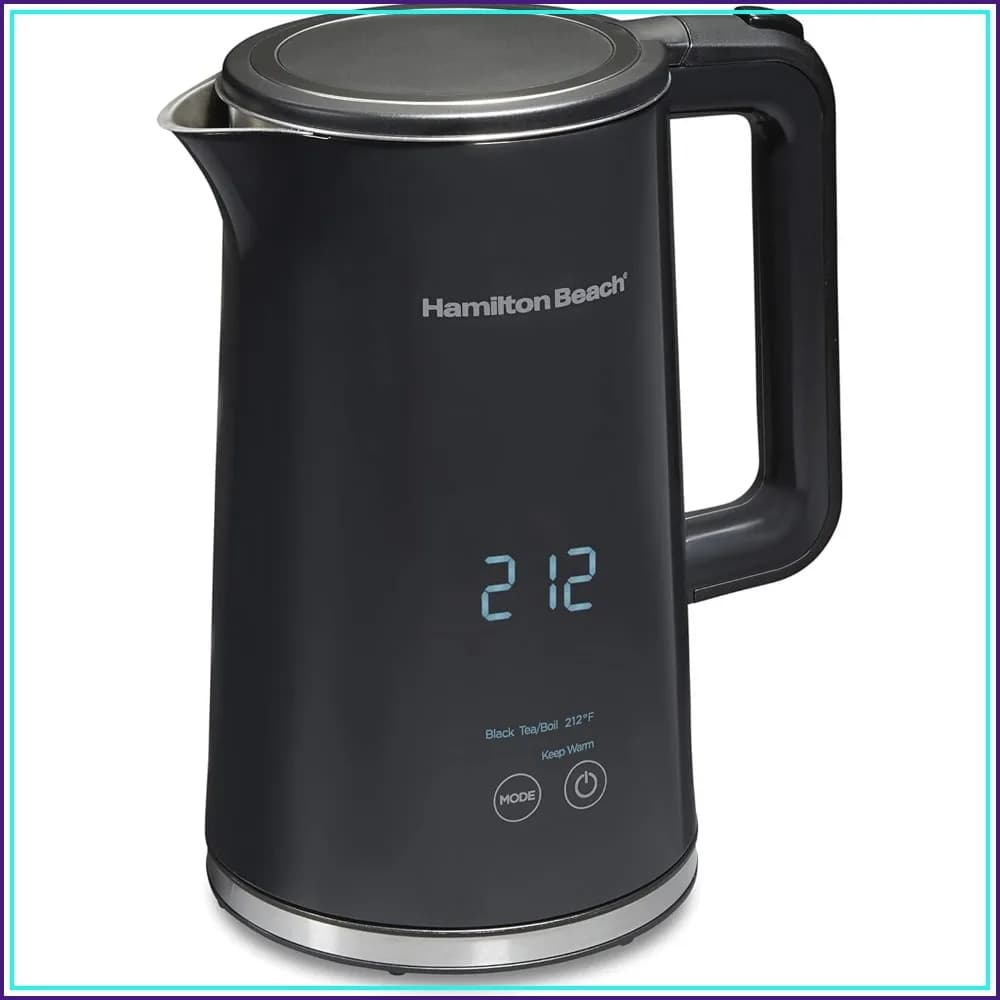 1.7L Electric Kettle with 5 Preset Modes & Keep Warm, Fast Boil 1500W, BPA-Free, Cool-Touch Exterior, Black