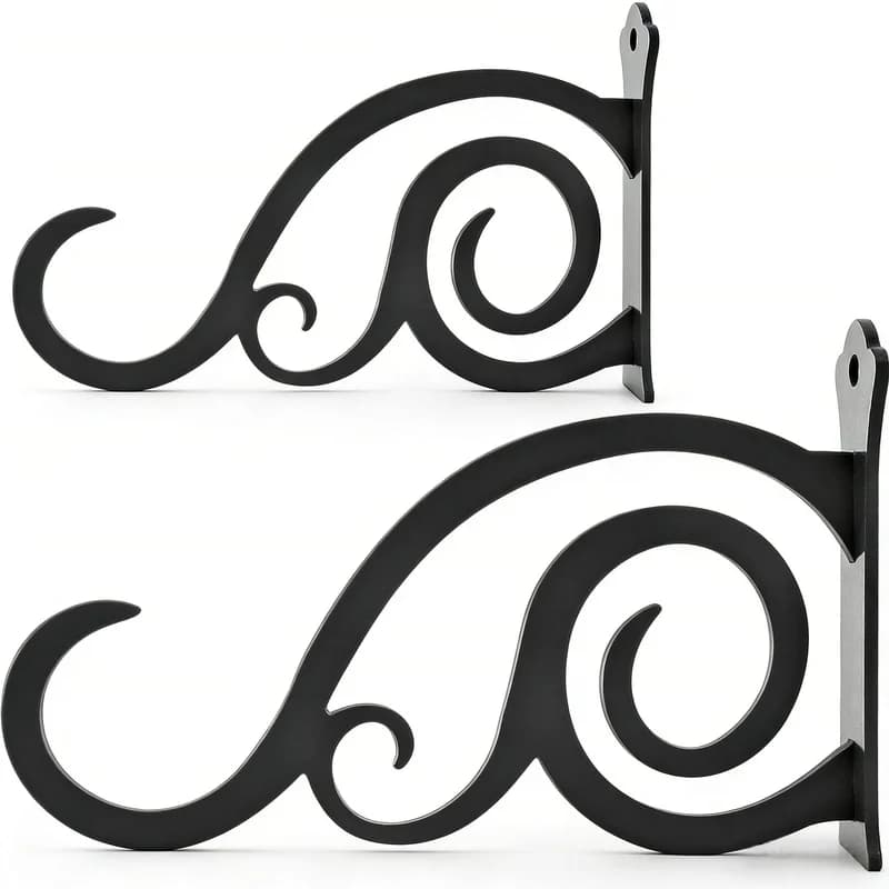 Special hanging hook for wind chime candle holder feeder2Set4Set6Inch black iron practical decoration