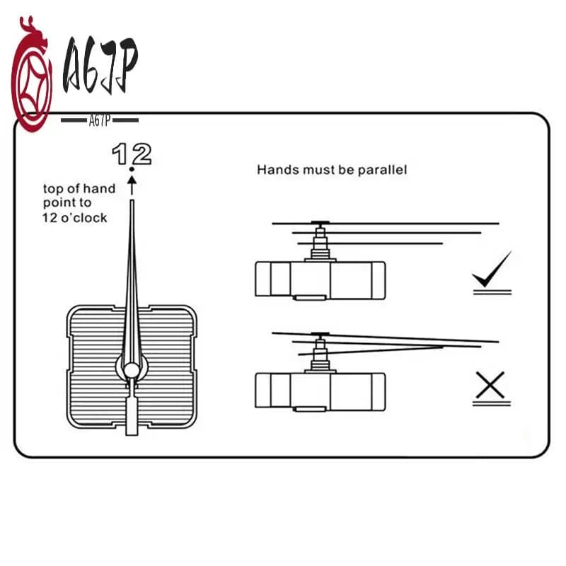 A67P-15 Pz FAI FROM YOU Silent Movement Spindle Hands Minute Wall Clock Quartz Movement Mechanism Repair Tools Mechanism Clock Kit
