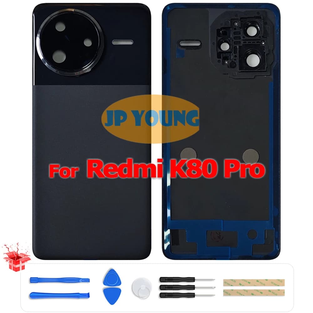 Original Battery Back Cover Glass Rear Door Housing with Camera Lens for Xiaomi Redmi K80 Pro 24122RKC7C - Replacement