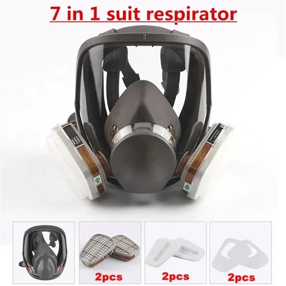 SJL 3/17PCS Protection Safety Respirator Gas Mask same For 6800 Gas Mask Painting Spraying Full Face Facepiece Respirator