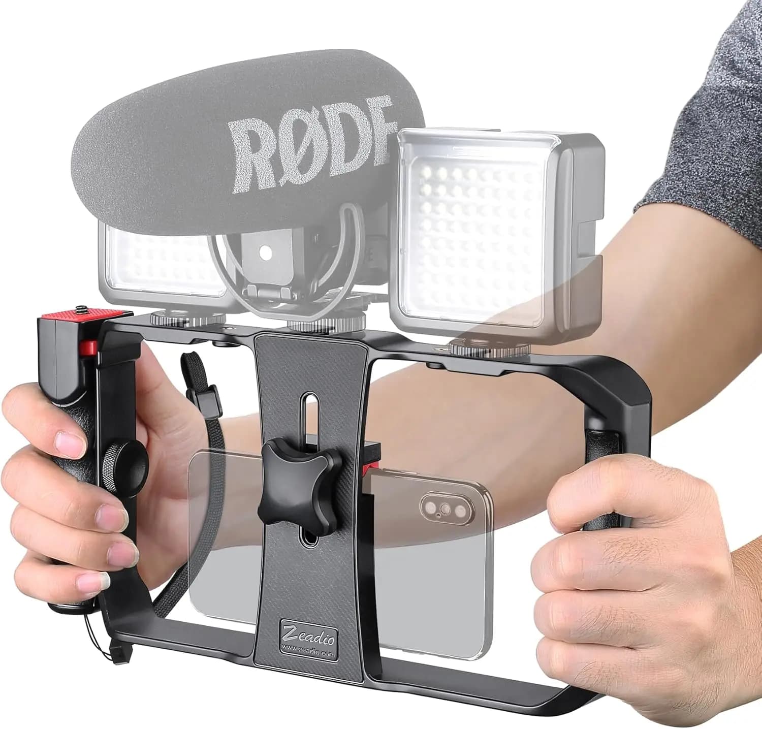 Impugnatura stabilizzatrice per smartphone con telecomando wireless per iPhone e Android, supporto per treppiede per una ripresa video fluida