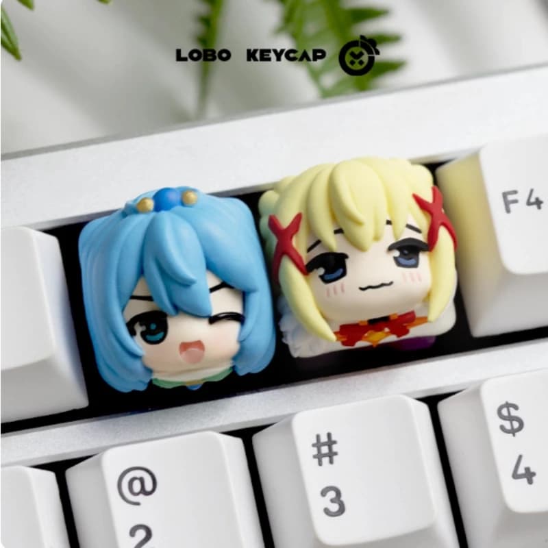 Keycaps Anime LOBO con Figure Akya Dakonis, Tasti Personalizzati per Tastiera Meccanica, Tasto ESC Fai-da-Te, Accessori per PC/Gamer, Regali