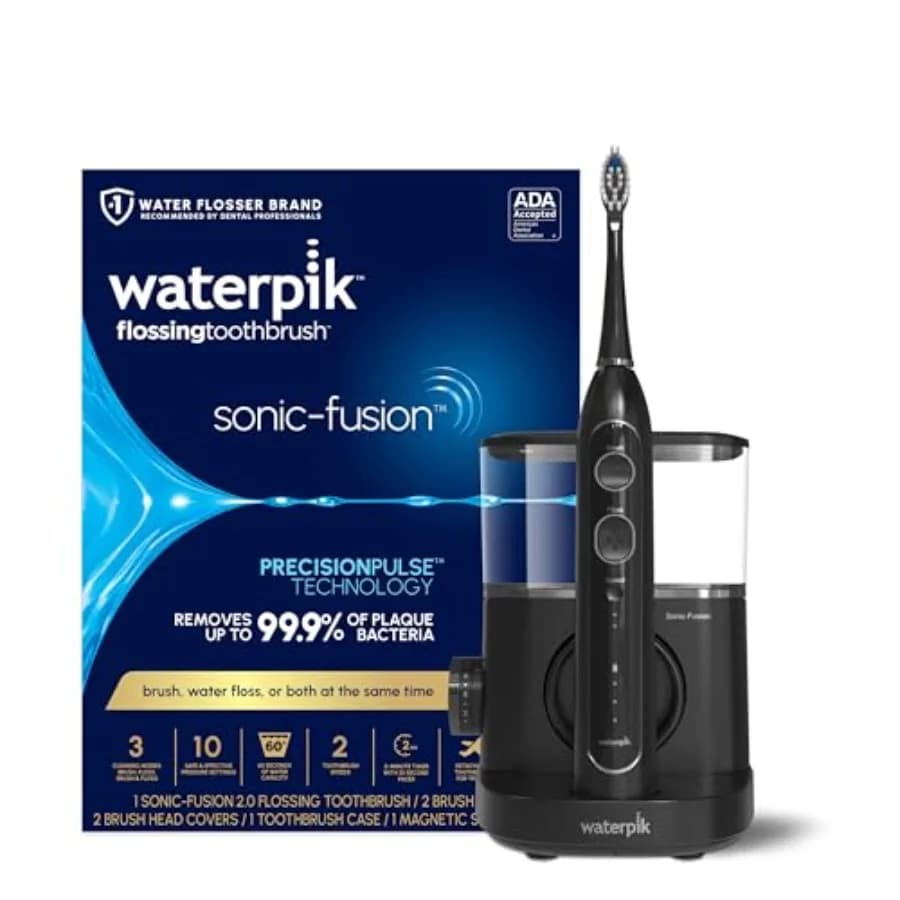 Sonic-Fusion 2.0 Spazzolino Elettrico Professionale con Idropulsore Combinato Due in Uno, per la Cura Quotidiana delle Gengive e la Pulizia dei Denti