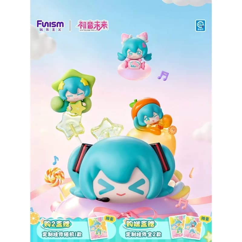 Funism Hatsune Miku Fruit Candy Theme Series Blind Box Toys Cute Anime Figure Doll Model Toys Gifts Collect Ornaments