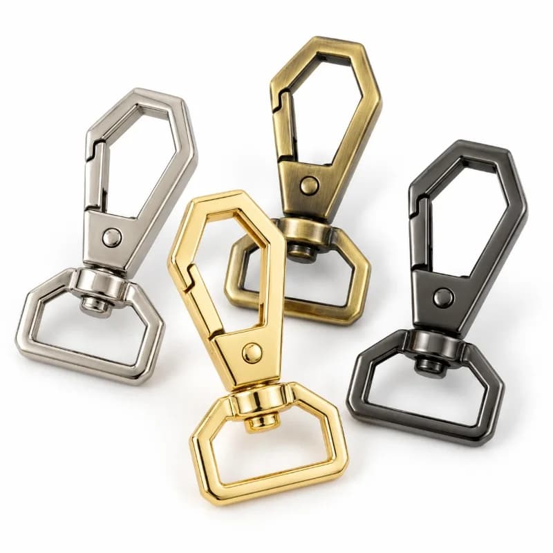 10/20Pcs 13/16mm Swivel Lobster Clasp Bag Strap Carabiner Backpack Gear Snap Hook Webbing Connector Purse Hardware Accessories