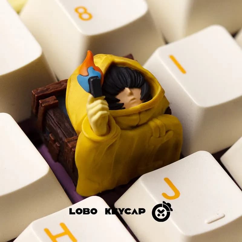 Nuova Tastiera Meccanica Personalizzabile Serie Anime Little Nightmares con Keycap Trasparenti e Illuminati, Regalo per Appassionati