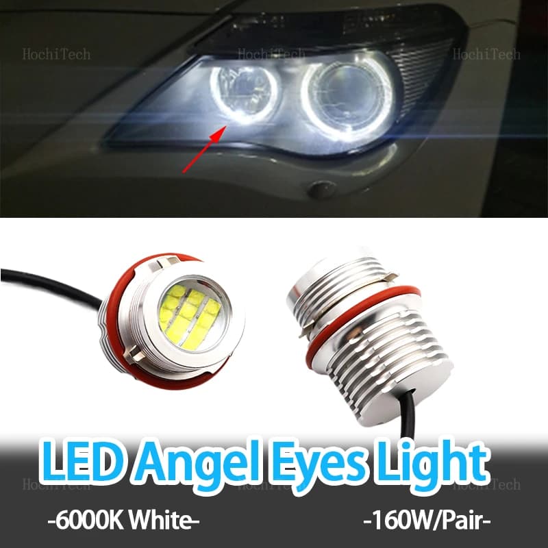 160w Error Free Angel Eye Halo Ring Marker Car Side LED bulb Auto lamp for BMW E39 E81 E82 E87 E88 X5 E53 E60 E61 E63 E64 X3 E83