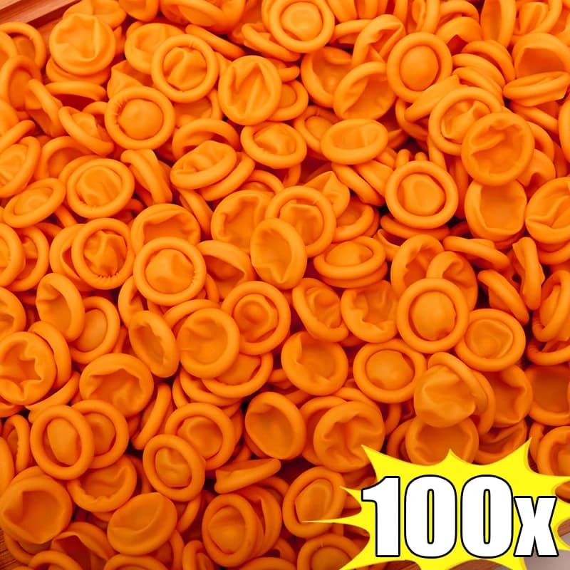 100/10 pezzi monouso in lattice di gomma per dita guanti protettivi antistatici per la punta delle dita per l'industria guanti antiscivolo per la punta delle dita