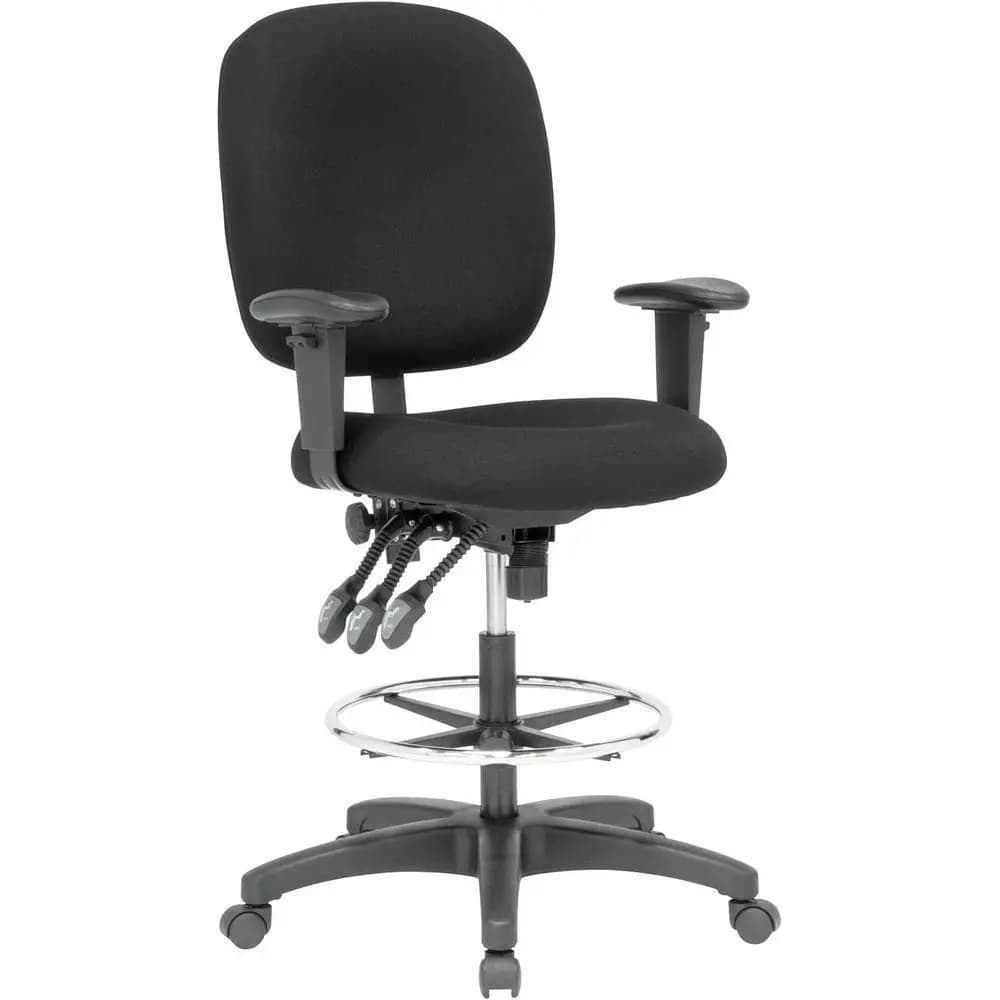 Sedia da Lavoro Regolabile in Altezza con Poggiapiedi - Sedia Ergonomica per Scrivania o Tavolo da Disegno