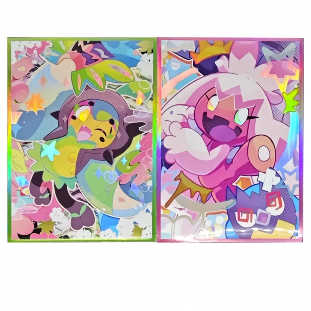 Set da 64 Pezzi PTCG Ogerpon/Tinkaton, Porta Carte da Gioco con Effetto Laser, 66x91mm, Custodia Protettiva per Carte da Collezione OPCG, Regalo