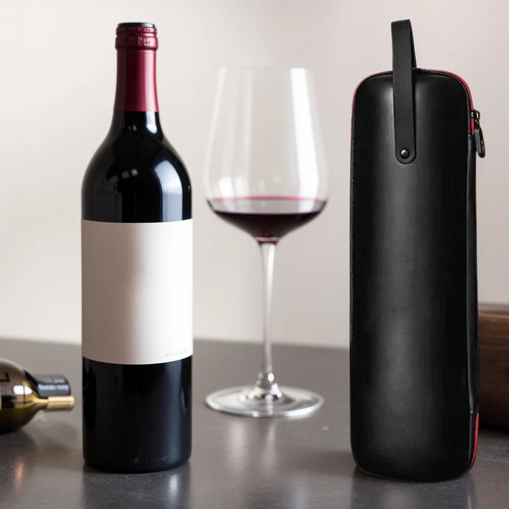 EVA Portable Wine Bag Shockproof Beer Cooling Bags Waterproof Single Red Wine Gift Box with Hand Strap Tote Bag for Party Travel