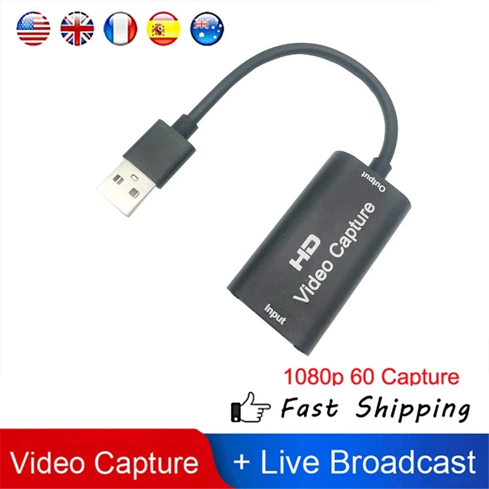 Mini HD 1080P Compatibile con HDMI con USB 2.0 Scheda di acquisizione video Scatola di registrazione di giochi per computer Youtube OBS ecc. Streaming live