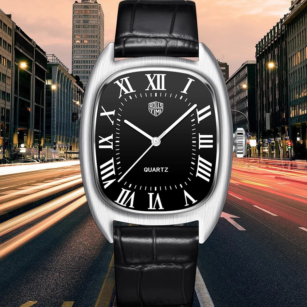 RollsTimi 2026 Nuovi Orologi da Uomo Top Brand di Lusso Ovale Orologio Al Quarzo Per Gli Uomini Orologio di Moda Uomo Impermeabile VH31 Orologio Regalo In Pelle