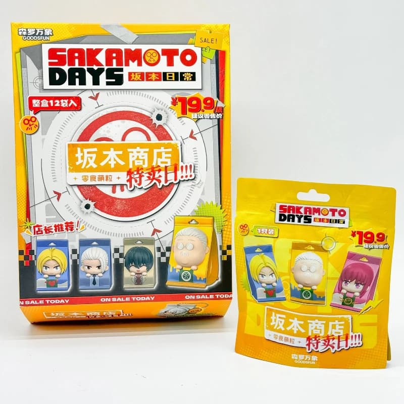 Cartoon Anime SAKAMOTOS Days Mini Blind Box Toys Figure Borsa da asporto Modello Zaino Pendenti Collezione e decorazione