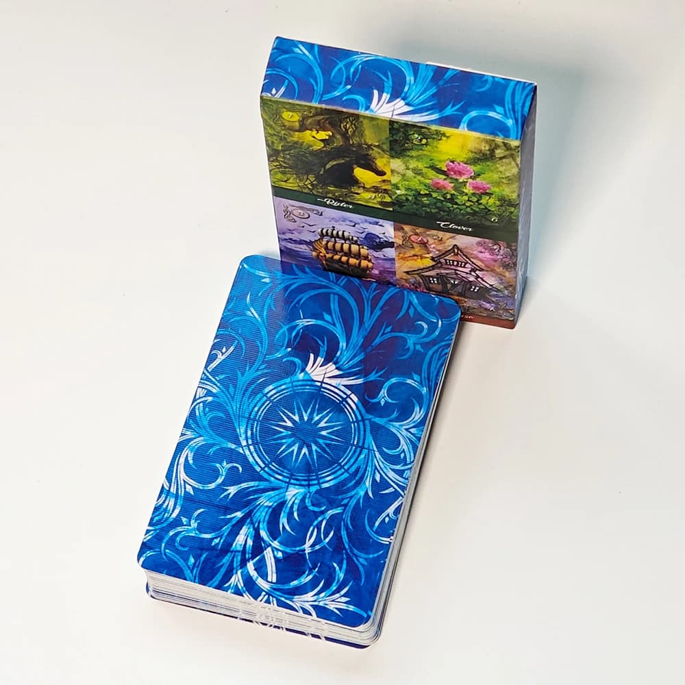 Stampato su 350GSM Cartoncino a doppia rilievo 36 pezzi Affascinanti carte per immagini fractali 9 * 6 cm Mirror Truth Lenormand Deck
