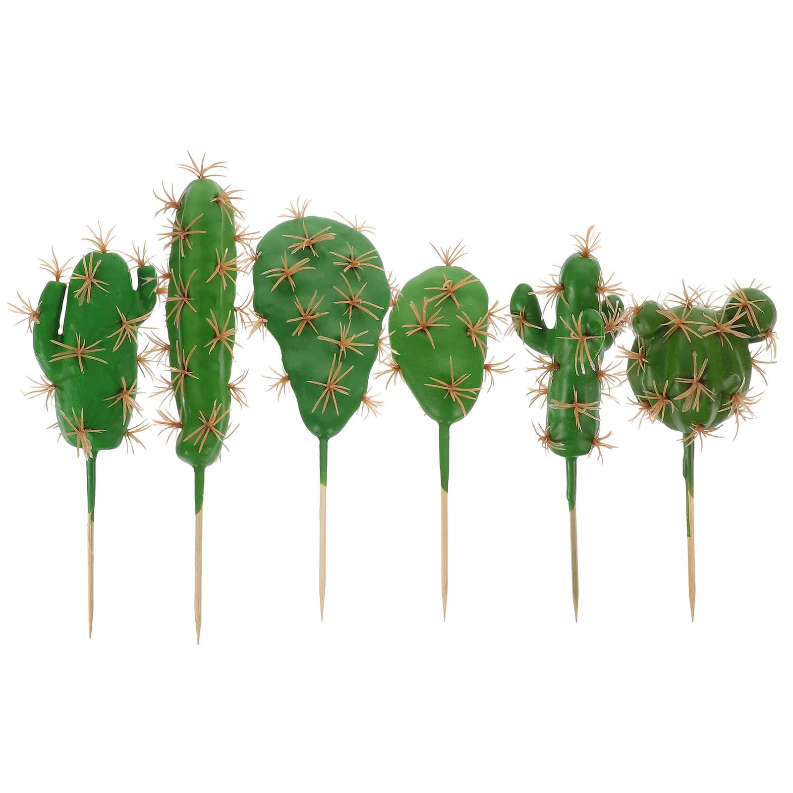 Set of 6 Decorative Artificial Cactus, Realistic Snail Plants for Desk Decoration, Garden and Landscape
