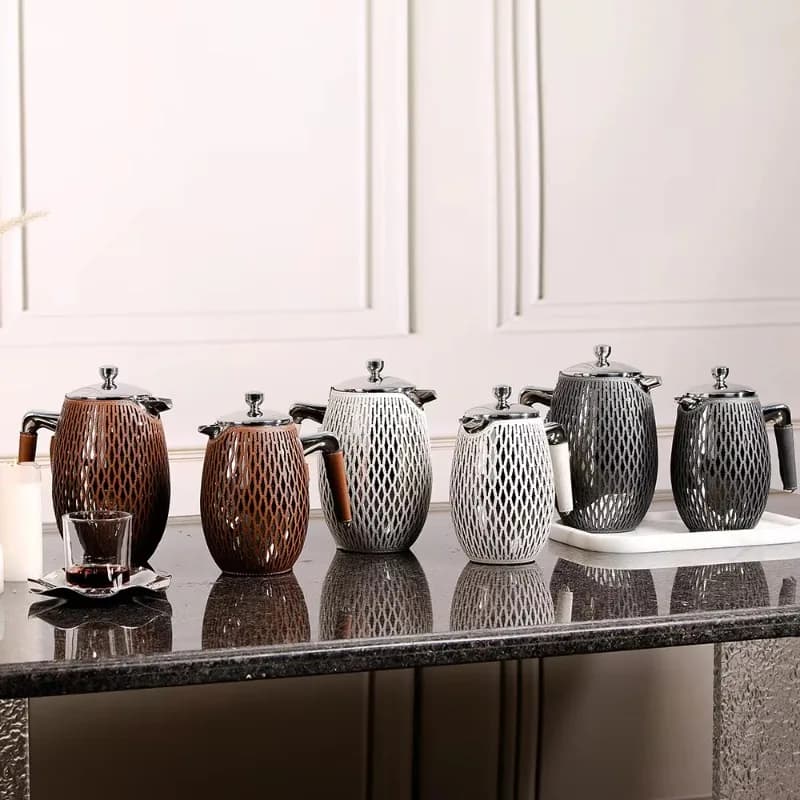 Modern and creative leather decoration, glass and stainless steel for living room, sample room or bedroom.