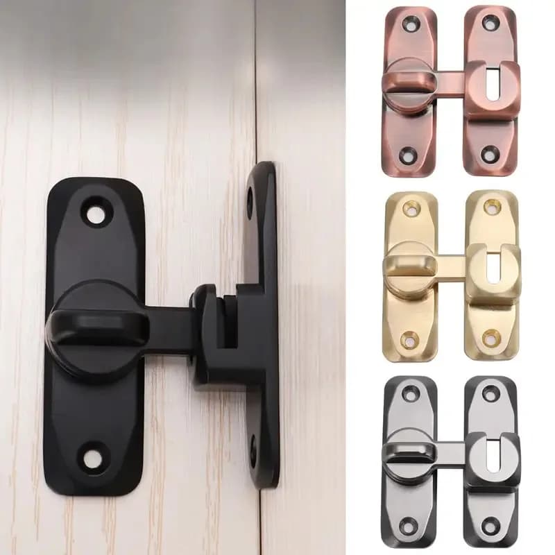Installazione senza trapano con fibbia per serratura per porta scorrevole, chiusura antifurto per porta, fermo speciale per paraurti per porte di armadietti e porta scorrevole