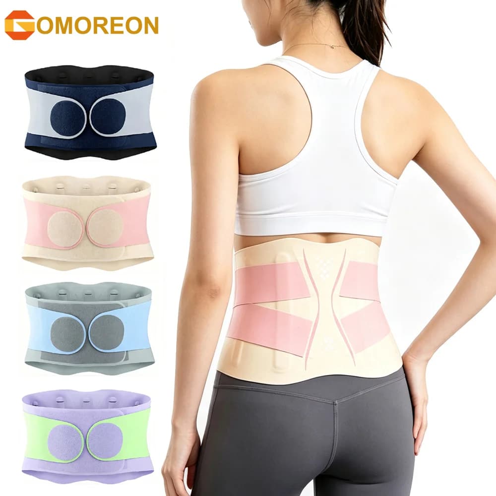 Ultra Thin Sports Back Brace for Men Women, Lumbar Support Belt, Adjustable Waist Support for Basketball, Running, Gym, Cycling