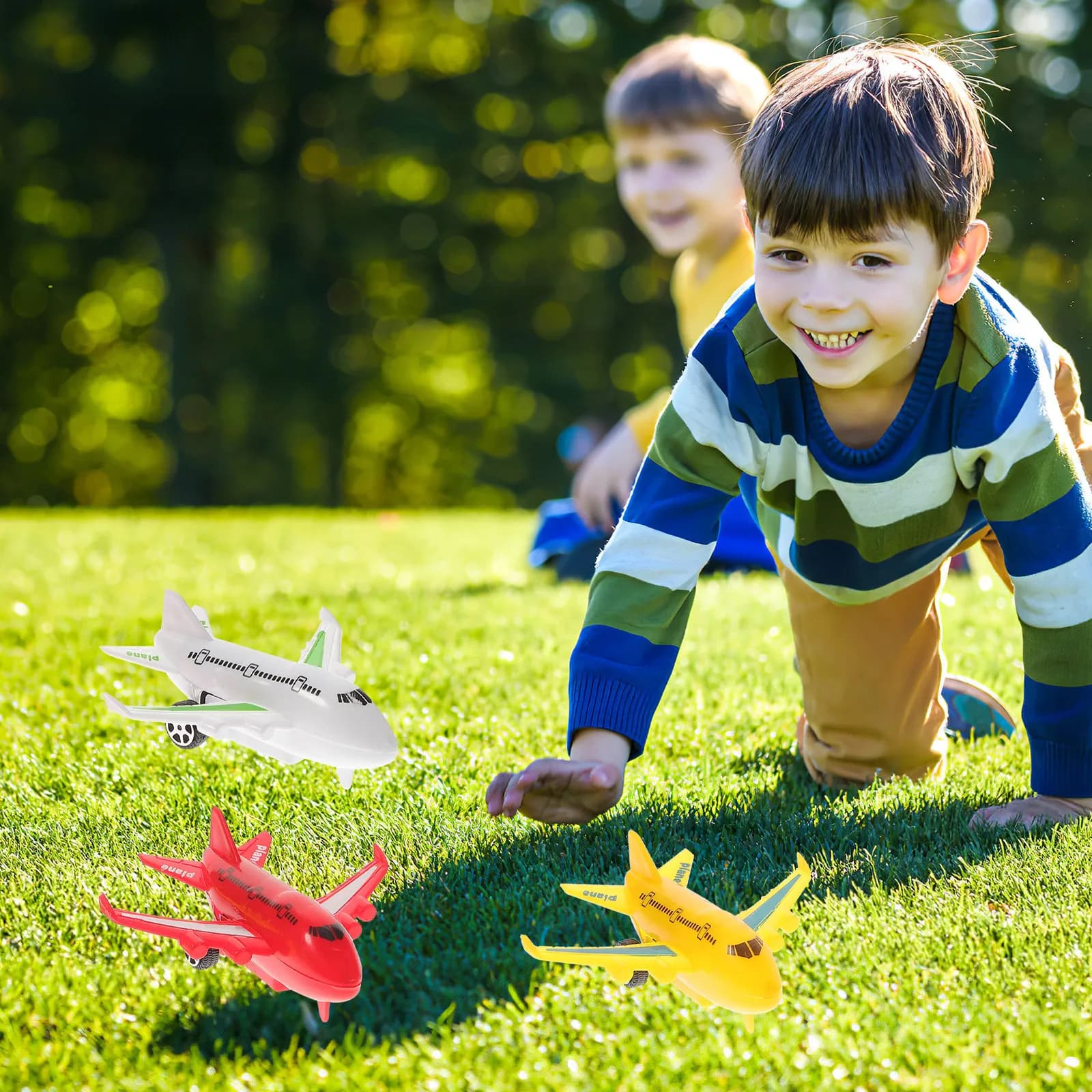 Set di 6 Mini Aeroplani Simulati in Plastica, Giocattoli Educativi per lo Sviluppo Cognitivo, Regali