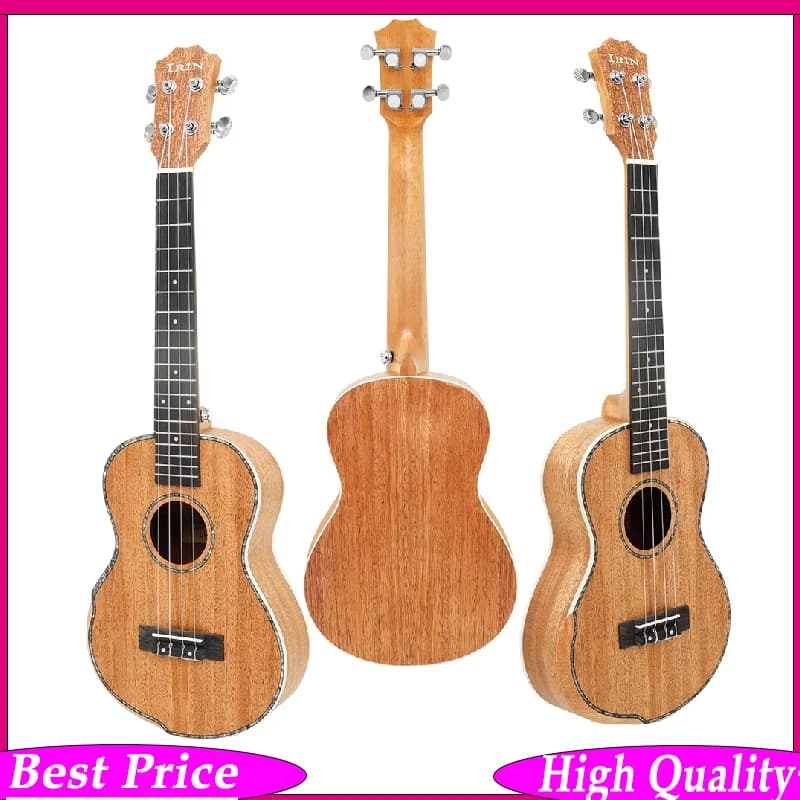 IRIN UK-26KTH Ukulele da 26 pollici in Mogano Massiccio – Design con Bracciolo, Toni Ricchi e Caldi per Principianti e Professionisti