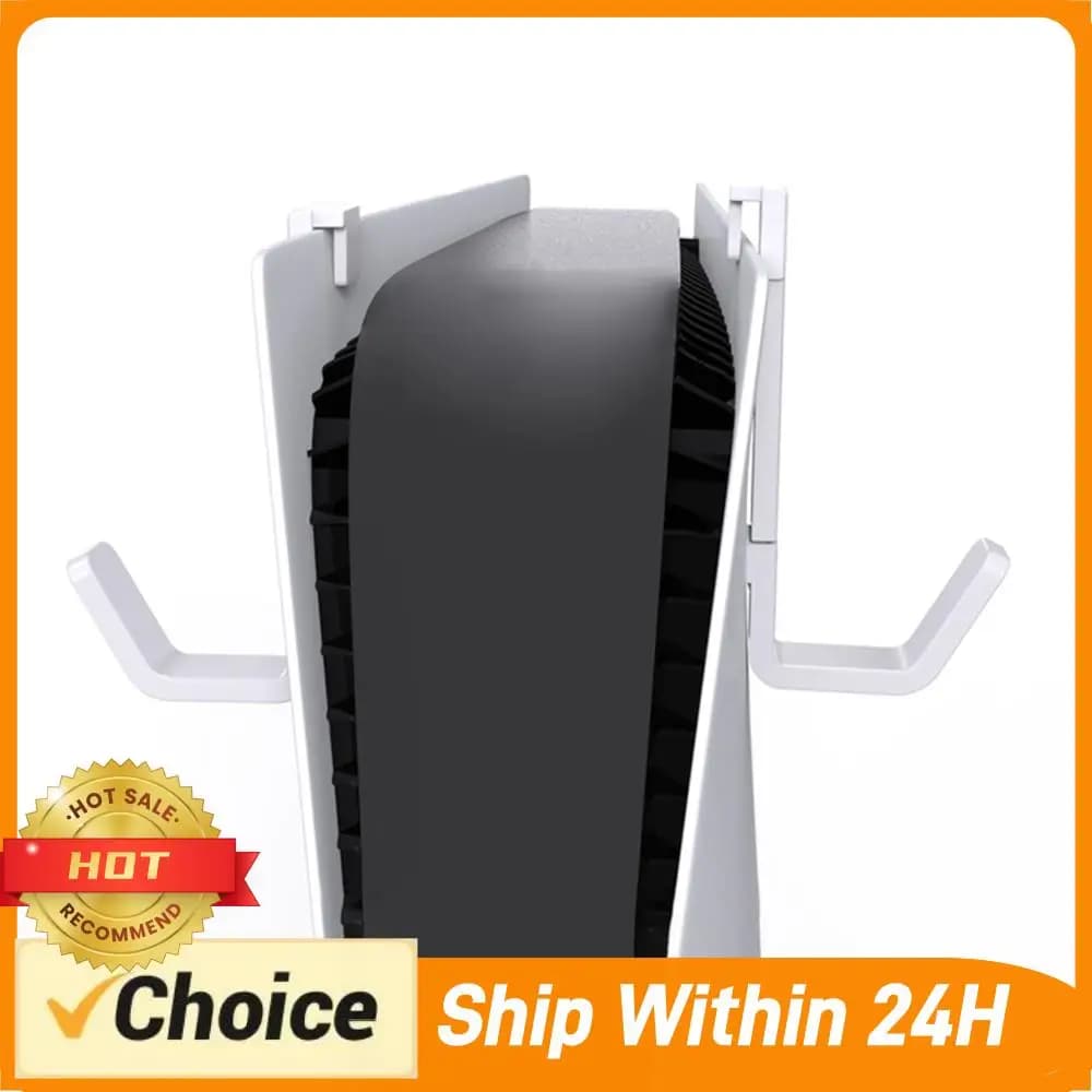 Supporto per Controller e Cuffie Salvaspazio, Gancio per Cuffie, Stand Espositivo Stabile per Console PS5 / PS5 Slim