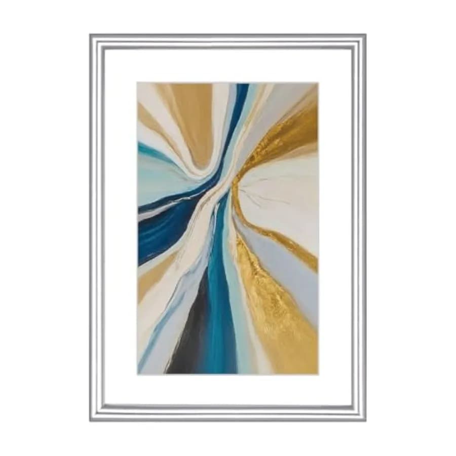 6x8 Picture Frame, Brushed Thin Metal Aluminum Photo Frame with HD Glass, Fit 5x7 with Mat or 6 x 8 without Mat, for Table and