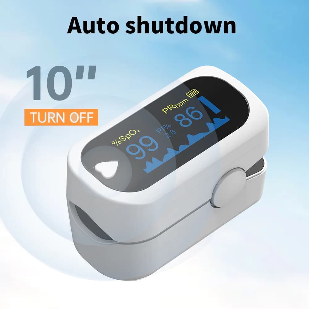 HUBLIZER Pulsossimetro da Dito SPO2 PR PI RR, Misuratore di Saturazione dell'Ossigeno nel Sangue, Monitor della Frequenza Cardiaca OLED, Oximetro da Dito
