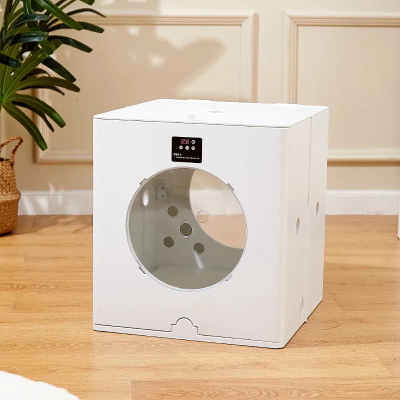 Asciugatore per animali domestici, scatola asciugatrice per gatti e cani, asciugacapelli domestico, piccolo asciugatore ad aria calda per bagno di gatti