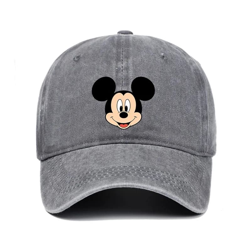 2Unisex Vintage Washed Mickey Minnie Print Baseball Cap for Men Women Cartoon Trucker Hat Adjustable Snapback Casual Hip Hop Hat