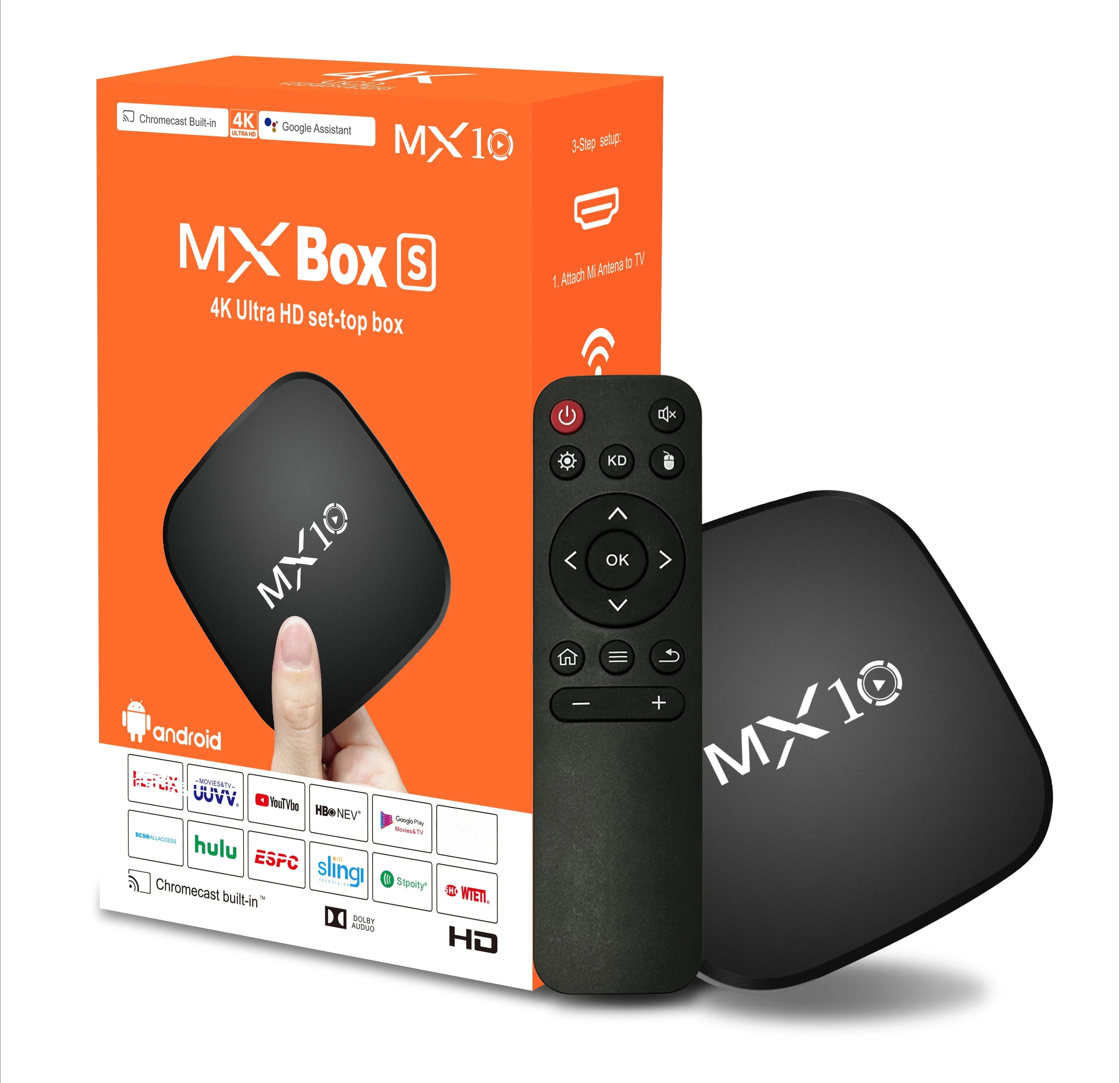 MX10 Smart 4K STB Android TV Box, Scheda Madre ATV Android 8K, Box TV Android 4K per Streaming