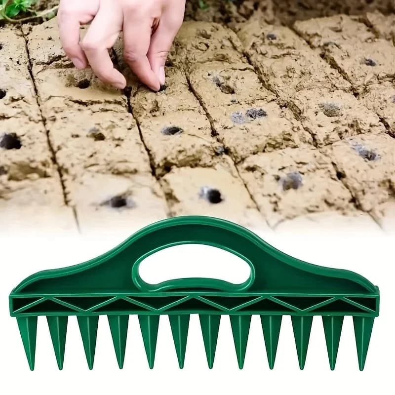 1/2/3/5pc 12Holes Handheld Seeder Tool Garden Planting Template with Hole Dibber Efficient Soil Digger for Vegetable Flower Seed