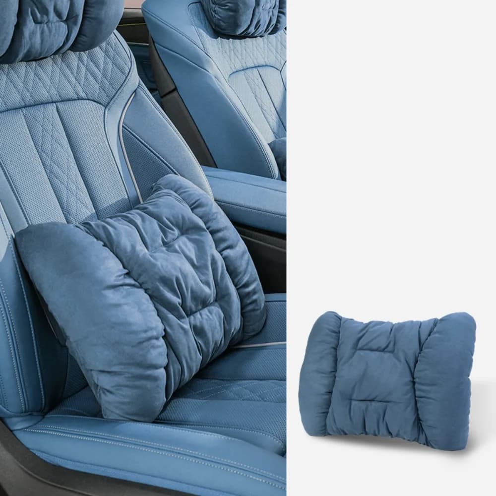 Calore cuscino poggiatesta per seggiolino auto comfort universale poggiatesta per auto in peluche invernale supporto per cuscino lombare morbido in pelle scamosciata