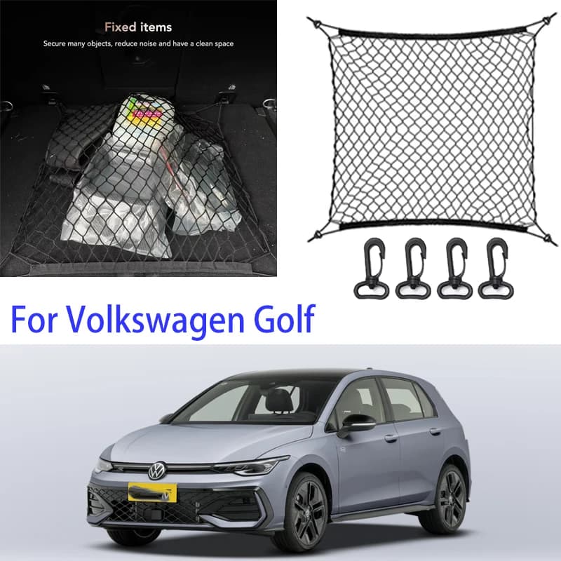 Per Volkswagen Golf 1974-2025 A2 A3 A4 A5 A6 A7 A8 Nylon Auto Posteriore Cargo Net Tronco di Stoccaggio Organizzatore Net