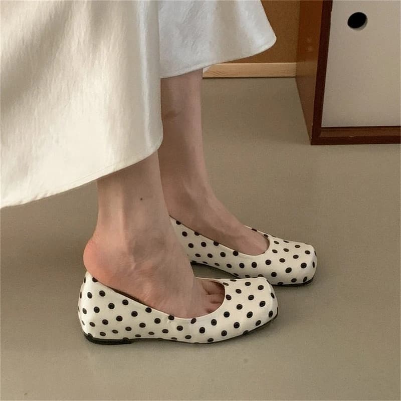 Scarpe singole da donna con plateau interno per tutte le stagioni, punta quadrata, scollo basso, slip-on, suola morbida, comode, con tacco basso