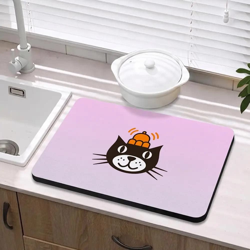 Tappetino Ecologico in Diatomite Antibatterico e Antiodore per Cucina e Bagno, Morbido J-JJJellYCatSS