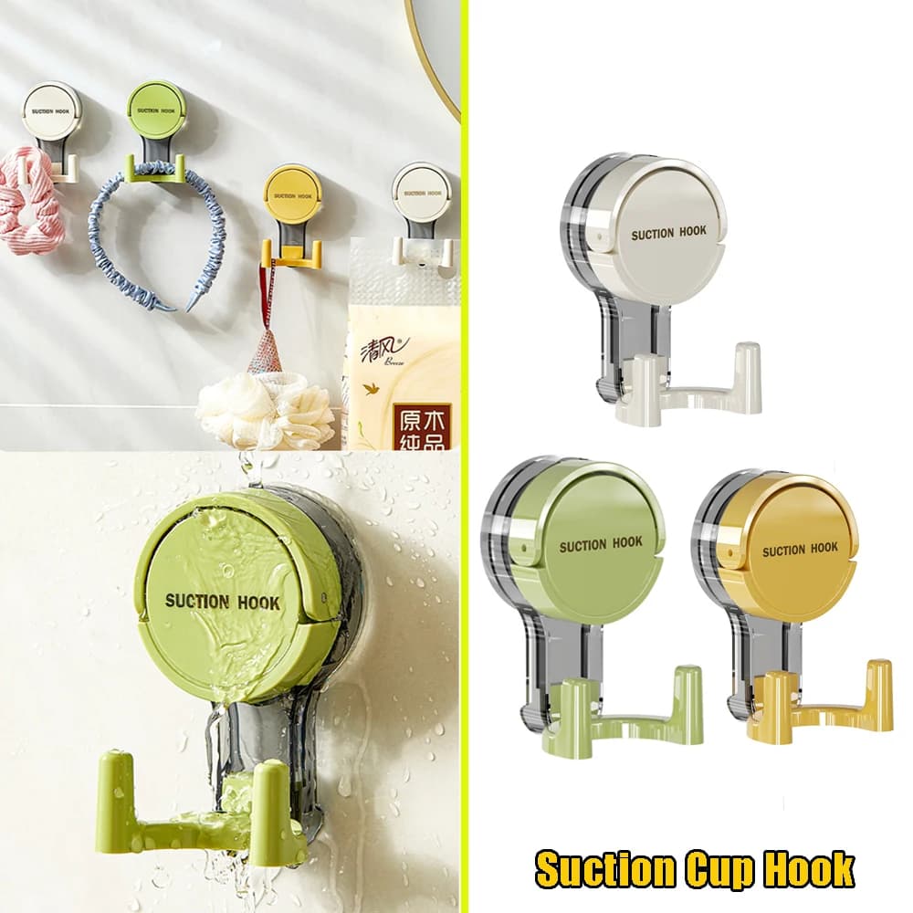 Ganci a ventosa riutilizzabili senza tracce, ganci appendiabiti alla moda per carichi pesanti, ganci potenti per vestiti da doccia, ganci per bagno