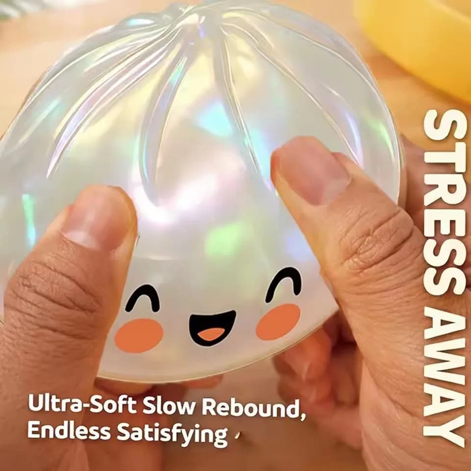 1 piece of simulated giant dumpling squishy toy, soft TPR dough ball for fingertip stress relief, fun creative gift