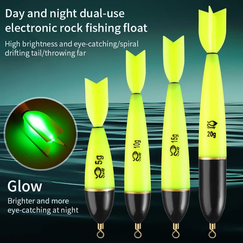 1-5pcs Fishing Floats Luminous Fishing Accessories Fishing Night Float Night Fishing Light Up Bobbers for Sea Ocean Rock Fishing
