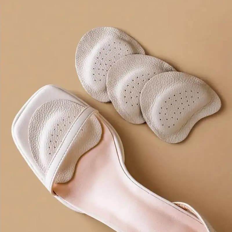 4 Pezzi Adesivi Antiscivolo per Sandali, Cuscinetti in Pelle per l'Anteriore del Piede, Inserti per Scarpe con Tacco Alto da Donna, Solette Ammortizzanti per il Dolore, Cuscinetti per le Dita dei Piedi, Cuscinetti per la Cura dei Piedi