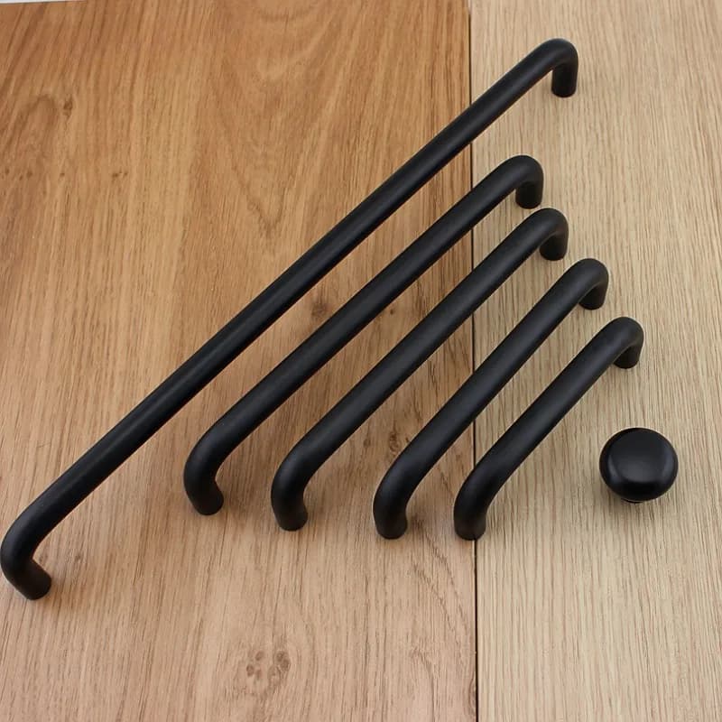 Maniglie per mobili da cucina lunghe 600mm cassetto per scarpiera in lega di alluminio nero opaco maniglie per cassetti solide per mobili