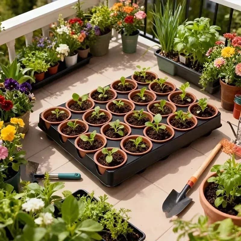 2026 seed starting tray reusable,plastic plant germination trays with drain holes,for garden balcony greenhouse beans flowers